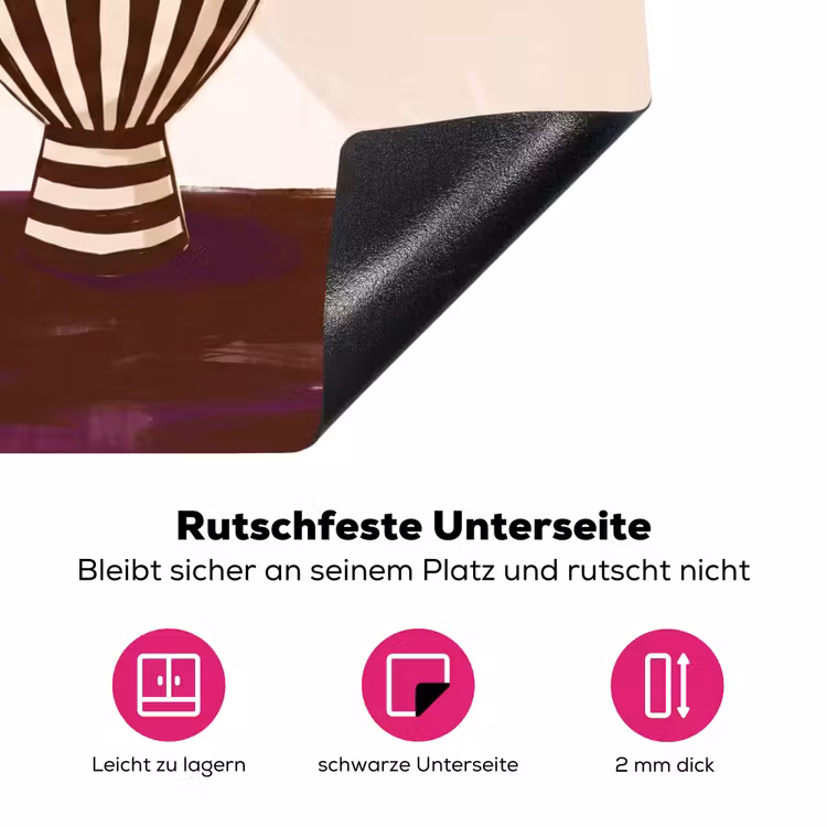 Eten - Schaal - Stilleven - Modern - Rood Inductie beschermer vinyl 3mm middel -zzzzzzz-lf-onderkant