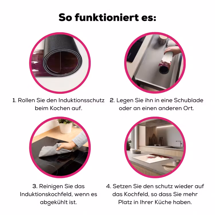 Eten - Schaal - Stilleven - Modern - Rood Inductie beschermer vinyl 3mm middel -zzzzzzz-lf-werking