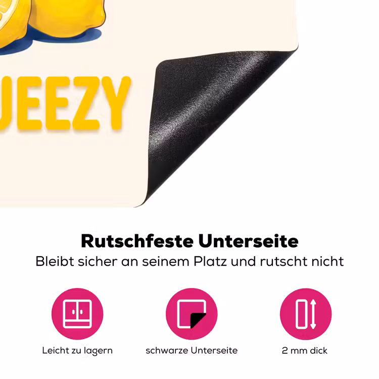 Eten - Citroenen - Keuken - Illustratie - Geel Inductie beschermer vinyl 3mm middel -zzzzzzz-lf-onderkant