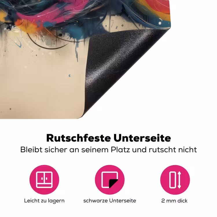 Explosie - Kleurrijk - Vormen - Abstract Inductie beschermer vinyl 3mm klein -zzzzzzz-lf-onderkant
