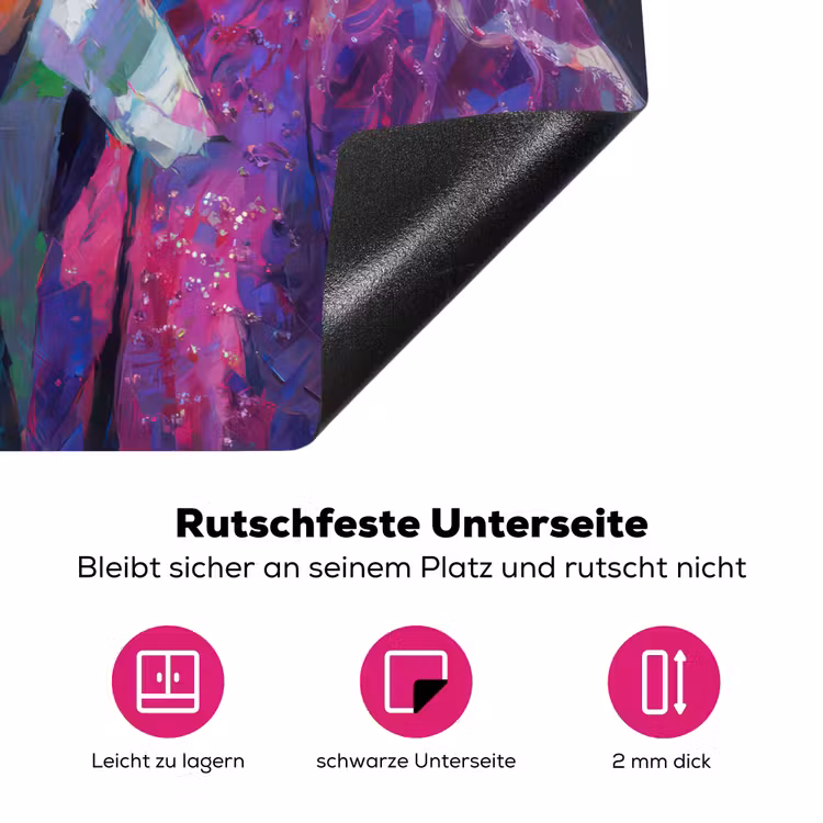 Expressief - Microfoon - Paars Inductie beschermer vinyl 3mm klein -zzzzzzz-lf-onderkant