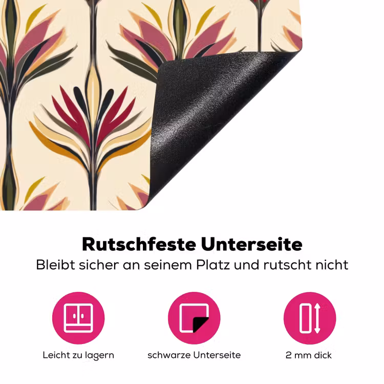 Waaier - Motief - Kleurrijk Inductie beschermer vinyl 3mm klein 276 -zzzzzzz-lf-onderkant