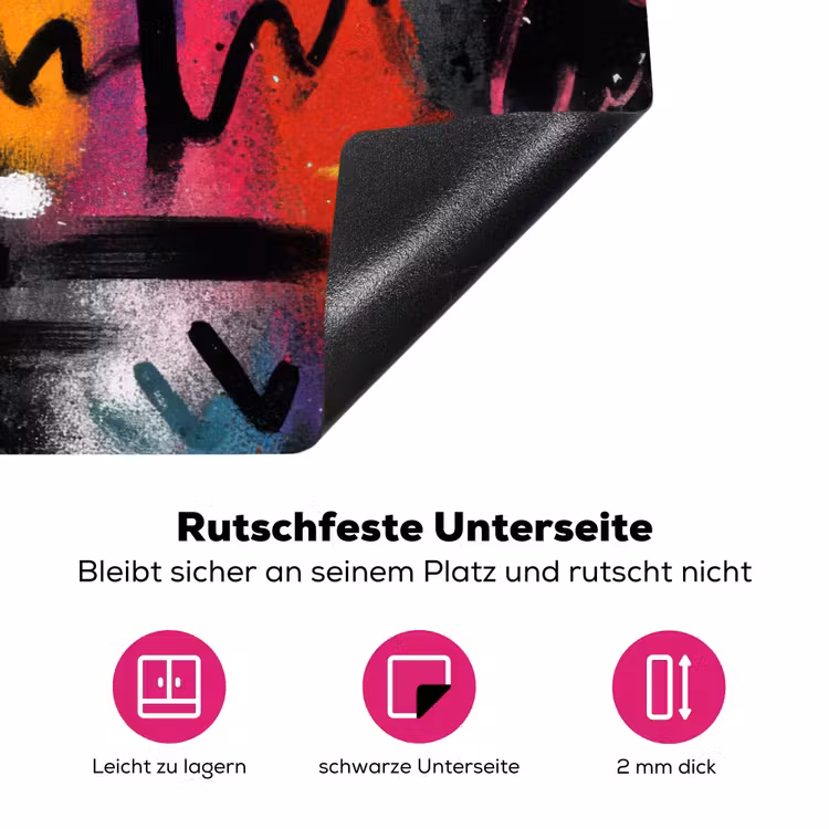 Kleurvlakken - Vormen - Kleurrijk - Abstract Inductie beschermer vinyl 3mm klein -zzzzzzz-lf-onderkant