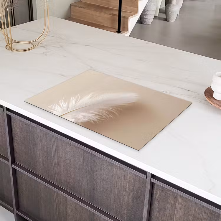 Veer - Minimalistisch - Roze Inductie beschermer vinyl 3mm klein -sfeer8
