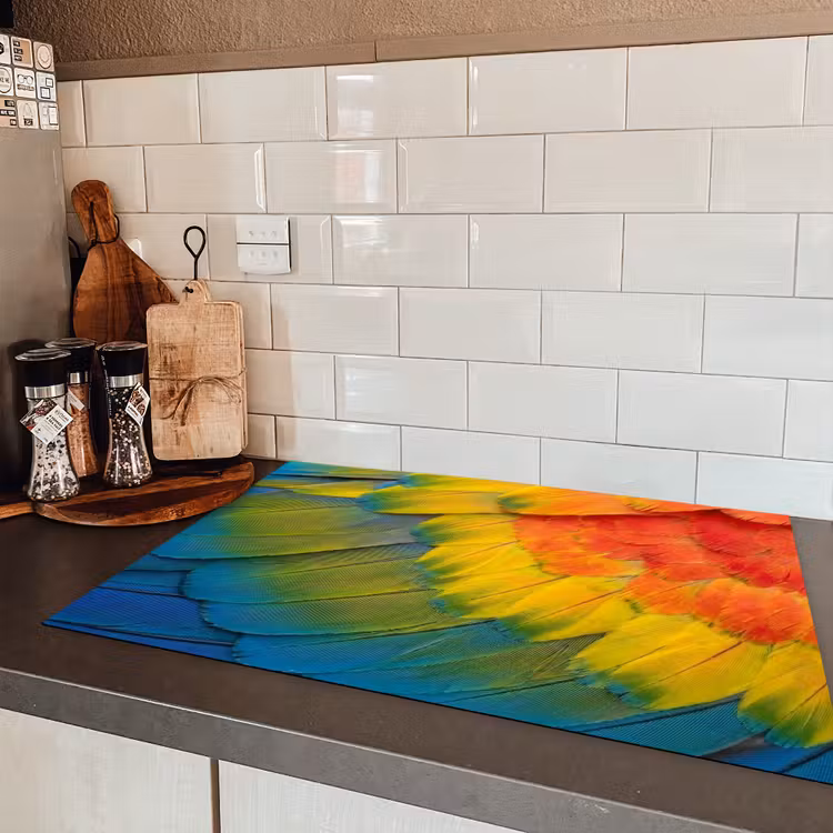 Veren - Ara - Kleurrijk Inductie beschermer vinyl 3mm klein -sfeer3