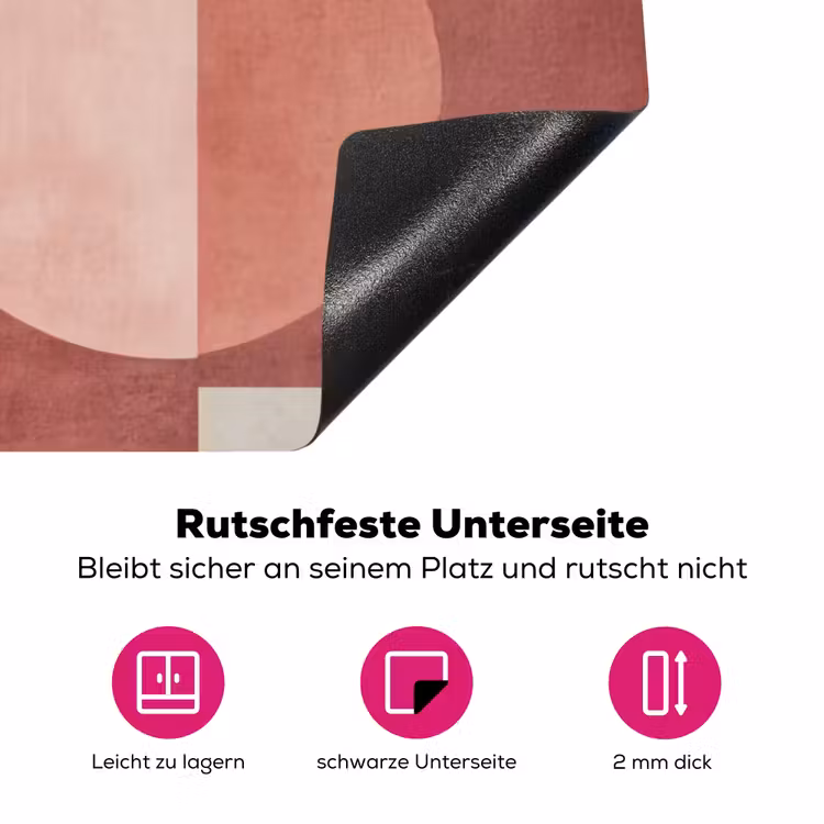 Figuren - Abstract - Roze Inductie beschermer vinyl 3mm klein -zzzzzzz-lf-onderkant