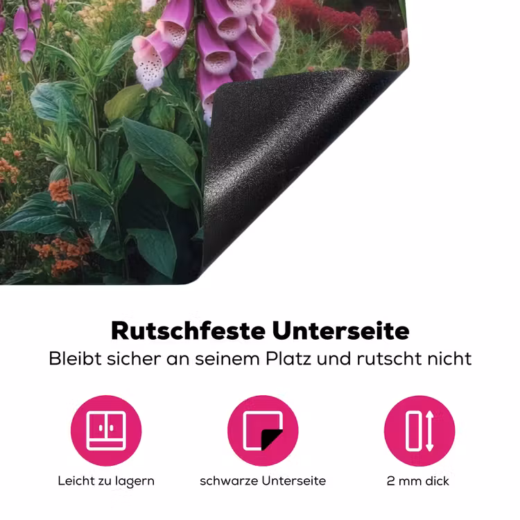 Vingerhoedskruid - Bloemen - Tuin Inductie beschermer vinyl 3mm klein -zzzzzzz-lf-onderkant