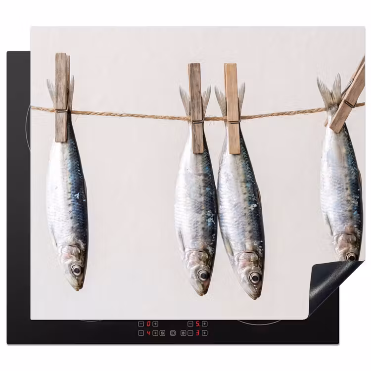 Herdabdeckplatte - Fisch – Hängend – Essen - Vis - Hangend - Eten Inductie beschermer vinyl 3mm middel