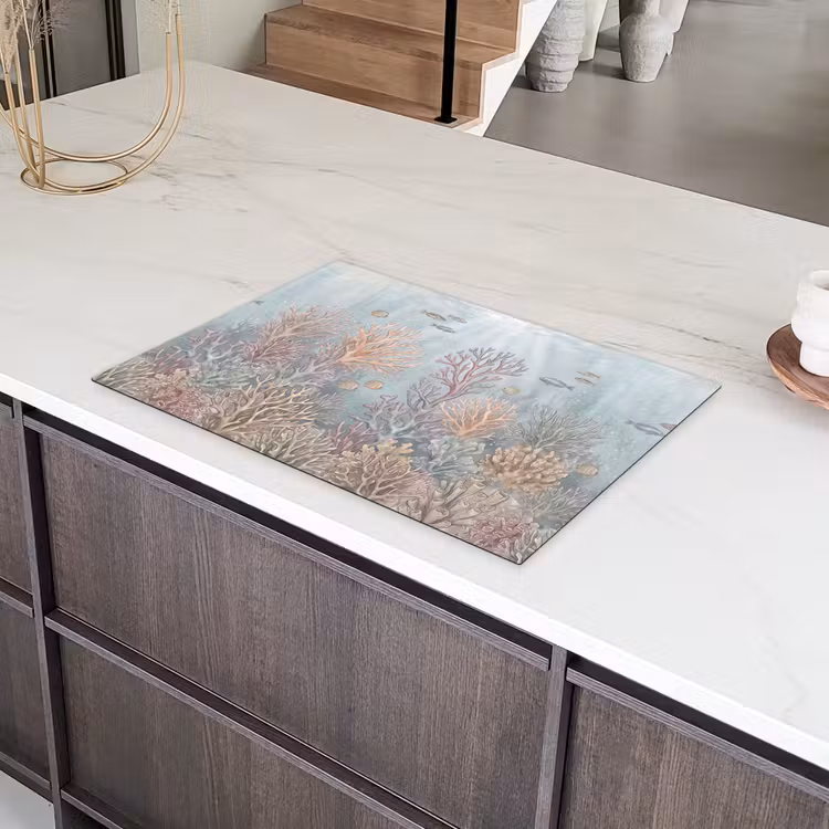 Vis - Koraal - Oceaan - Illustratie - Onderwater Inductie beschermer vinyl 3mm klein -sfeer8