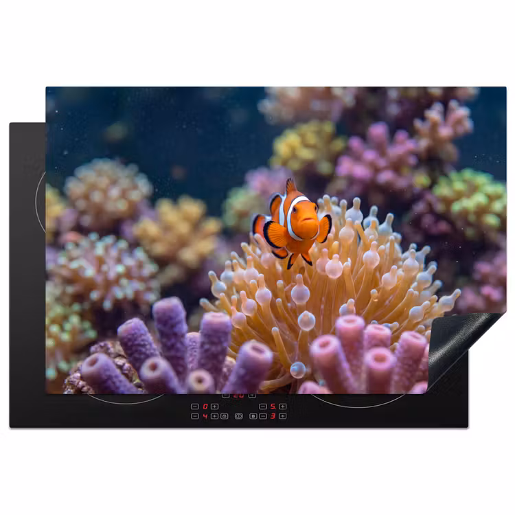 Vis - Koraal - Onderwater - Oranje - Dieren Inductie beschermer vinyl 3mm klein -3d