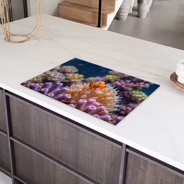 Vis - Koraal - Onderwater - Oranje - Dieren Inductie beschermer vinyl 3mm klein -sfeer8