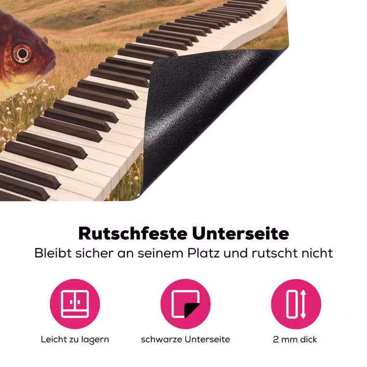 Herdabdeckplatte - Fisch – Natur – Abstrakt - Vis - Natuur - Abstract Inductie beschermer vinyl 3mm middel