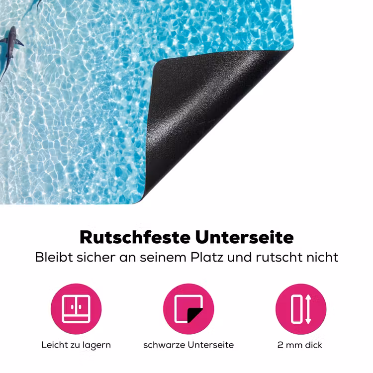 Vis - Oceaan - Strand - Turquoise - Natuur Inductie beschermer vinyl 3mm middel -zzzzzzz-lf-onderkant