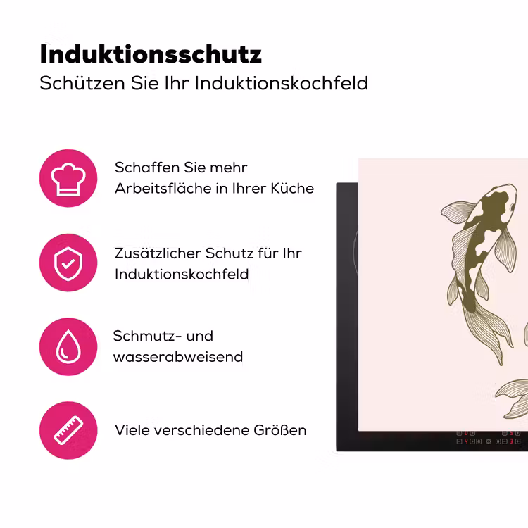 Vis - Zwemmend - Groen - Abstract - Dieren Inductie beschermer vinyl 3mm middel -zzzzzzz-lf-ups