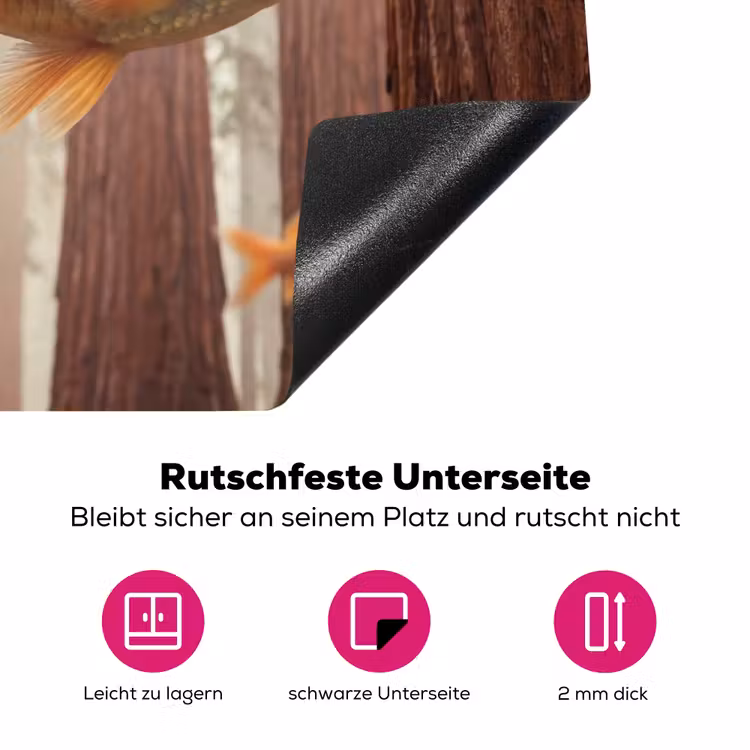 Herdabdeckplatte - Fisch – Wald – Fantasie - Vis - Bos - Fantasie Inductie beschermer vinyl 3mm middel