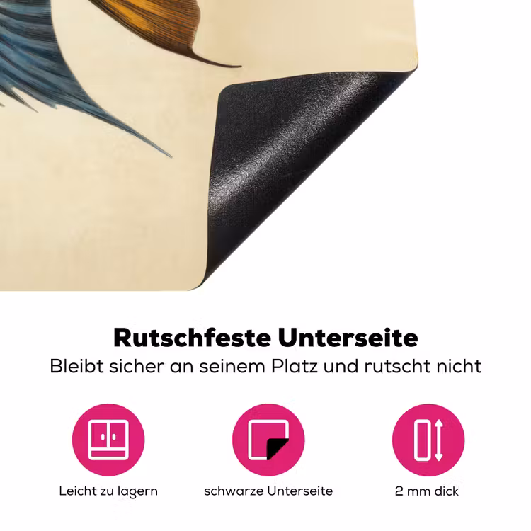 Vis - Tropisch - Strepen - Vinnen Inductie beschermer vinyl 3mm klein -zzzzzzz-lf-onderkant
