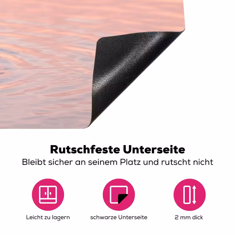 Flamingo - Water - Roze Inductie beschermer vinyl 3mm klein -zzzzzzz-lf-onderkant