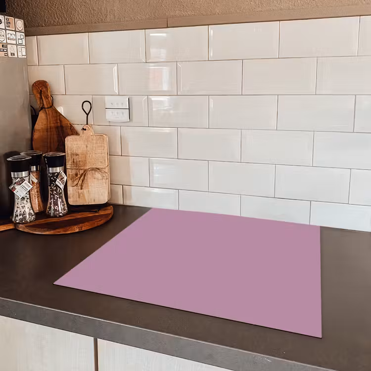 Lilac - Paars - Mauve Inductie beschermer vinyl 3mm middel 274 -sfeer3