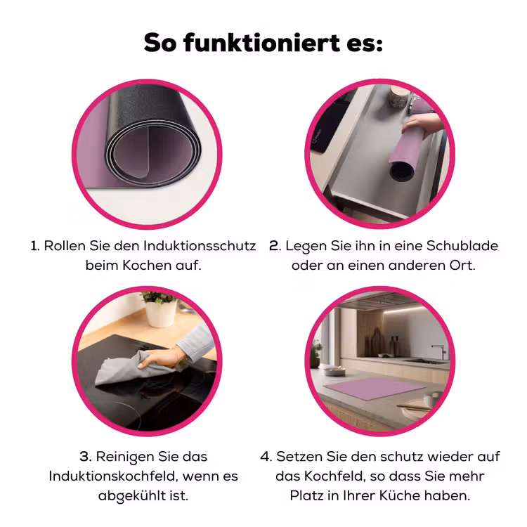 Lilac - Paars - Mauve Inductie beschermer vinyl 3mm middel 274 -zzzzzzz-lf-werking