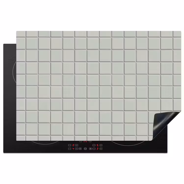 Tegel - Patroon - Lichtgroen Inductie beschermer vinyl 3mm klein 276 -3d