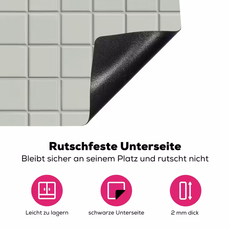 Tegel - Patroon - Lichtgroen Inductie beschermer vinyl 3mm klein 276 -zzzzzzz-lf-onderkant
