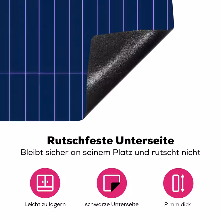 Tegels - Langwerpig - Blauw Inductie beschermer vinyl 3mm klein 276 -zzzzzzz-lf-onderkant