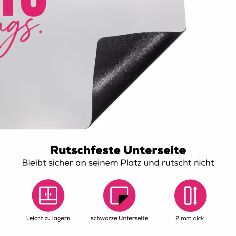 Catch flights not feelings - Vliegtuig - Roze Inductie beschermer vinyl 3mm klein -zzzzzzz-lf-onderkant