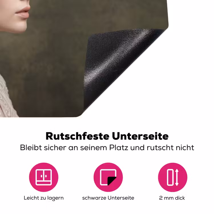 Vleugels - Vrouw - Wit Inductie beschermer vinyl 3mm klein -zzzzzzz-lf-onderkant