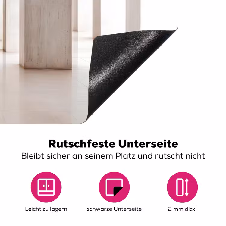 Hal - Bogen - Symmetrisch - Modern Inductie beschermer vinyl 3mm klein -zzzzzzz-lf-onderkant
