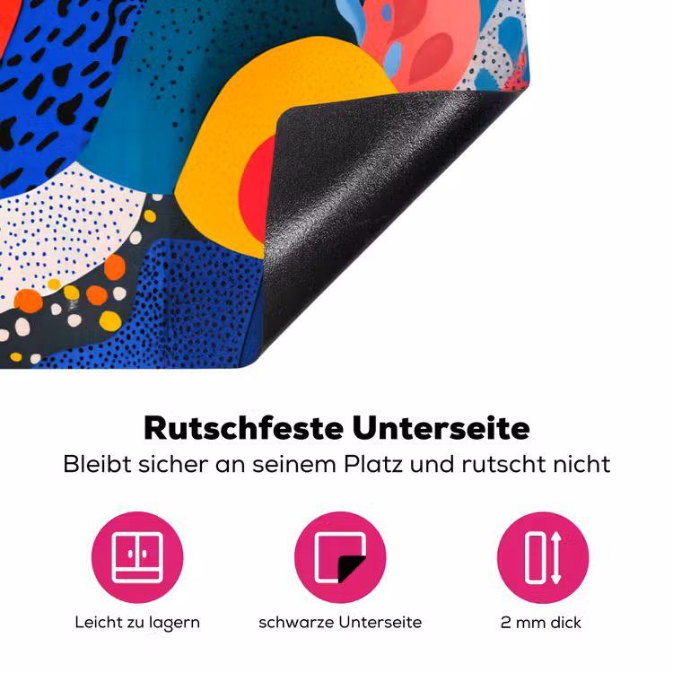 Vormen - Abstract - Stippels - Blauw Inductie beschermer vinyl 3mm klein -zzzzzzz-lf-onderkant