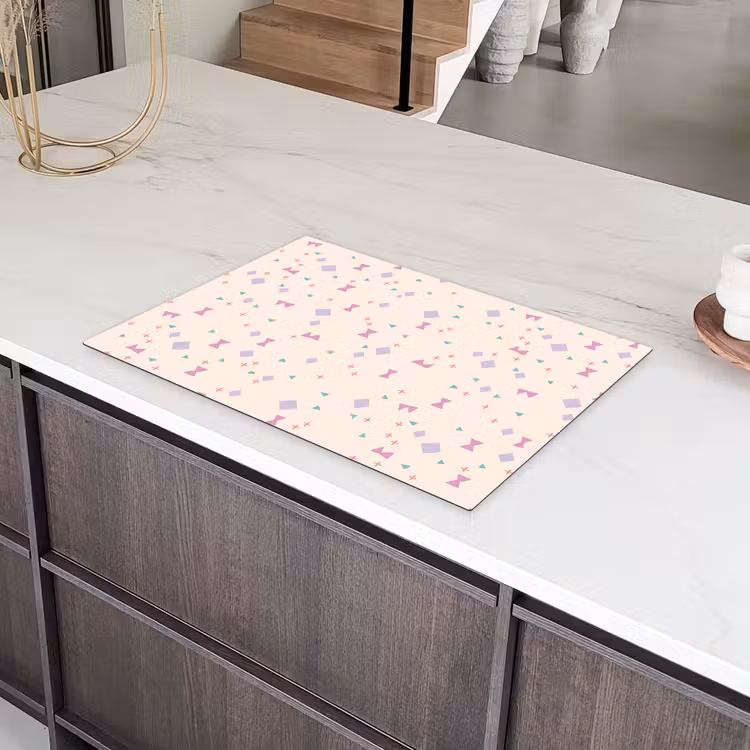 Vormen - Zalmroze - Patroon Inductie beschermer vinyl 3mm klein 276 -sfeer8