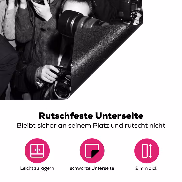 Fotografen - Menigte - Flitsers - Journalistiek Inductie beschermer vinyl 3mm klein -zzzzzzz-lf-onderkant