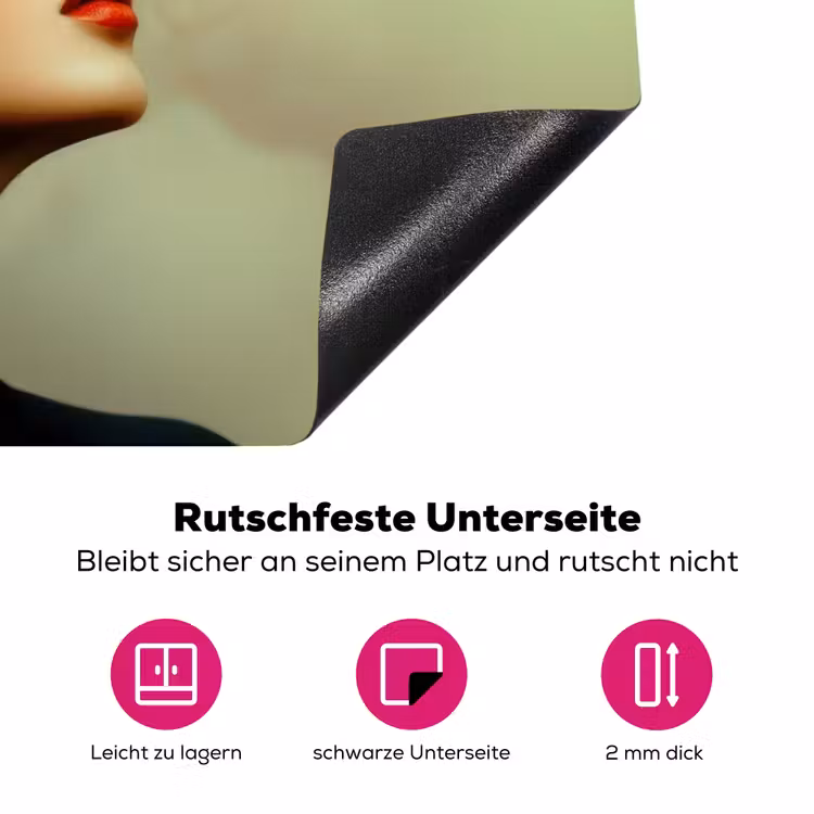Vrouw - Appels - Rood - Bladeren Inductie beschermer vinyl 3mm klein -zzzzzzz-lf-onderkant