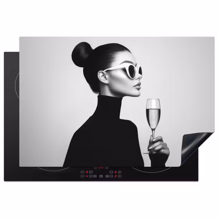 Vrouw - Champagne - Modern Inductie beschermer vinyl 3mm klein -3d