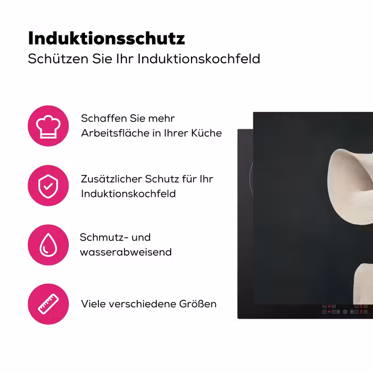 Vrouw - Golvende - Hoed Inductie beschermer vinyl 3mm klein -zzzzzzz-lf-ups