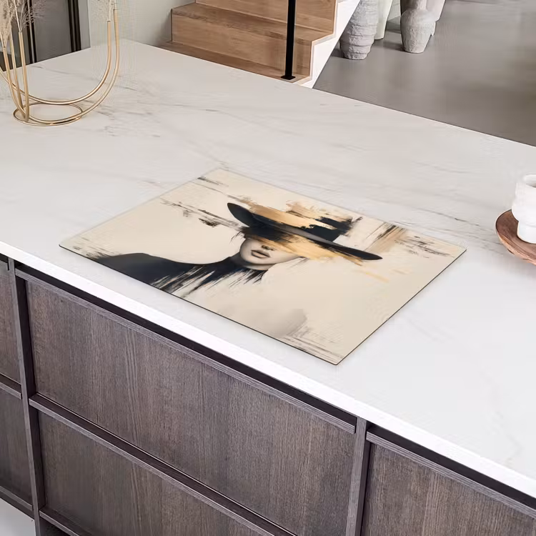 Vrouw - Hoed - Verf Inductie beschermer vinyl 3mm klein -sfeer8