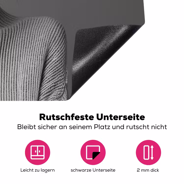 Vrouw - Koffie - Zwart - Wit Inductie beschermer vinyl 3mm klein -zzzzzzz-lf-onderkant