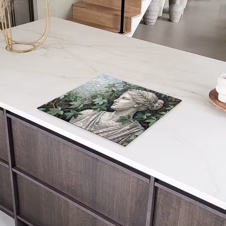 Vrouw - Klassiek - Mozaiëk - Natuur - Groen Inductie beschermer vinyl 3mm middel -sfeer8