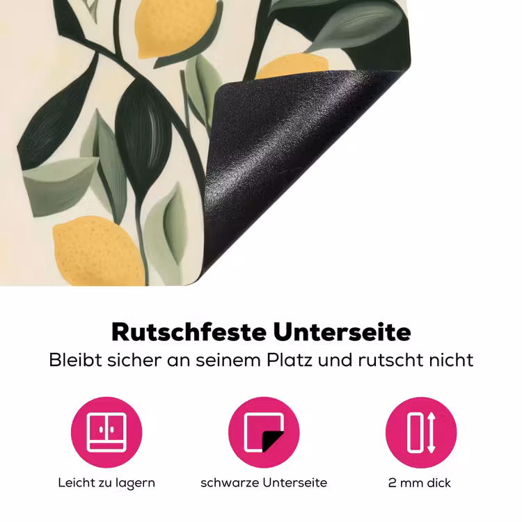 Vrouw - Mand - Citroenen - Bladeren Inductie beschermer vinyl 3mm klein -zzzzzzz-lf-onderkant