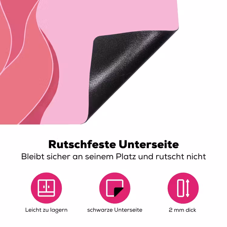 Vrouw - Lichaam - Abstract - Roze Inductie beschermer vinyl 3mm middel -zzzzzzz-lf-onderkant