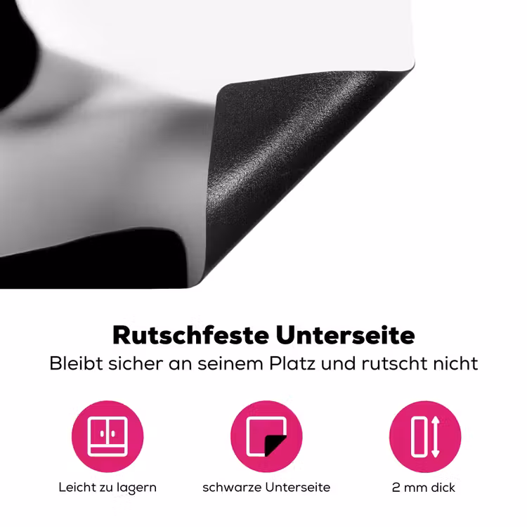 Vrouw - Lolly - Zwart - Wit Inductie beschermer vinyl 3mm klein -zzzzzzz-lf-onderkant