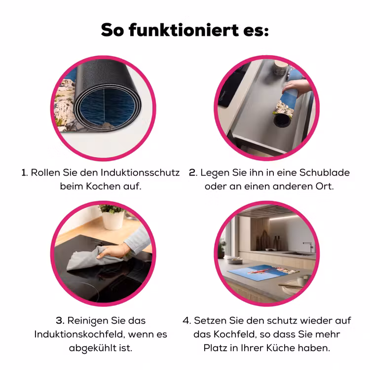 Vrouw - Zee - Kust - Verrekijker - Rood Inductie beschermer vinyl 3mm middel -zzzzzzz-lf-werking