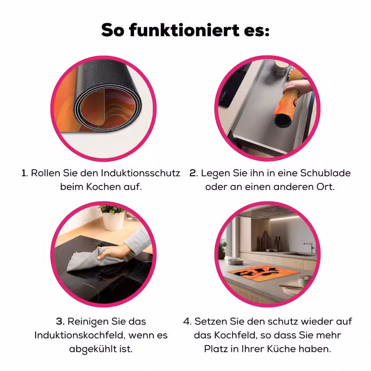 Vrouw - Portret - Abstract - Modern - Kleurrijk Inductie beschermer vinyl 3mm middel -zzzzzzz-lf-werking