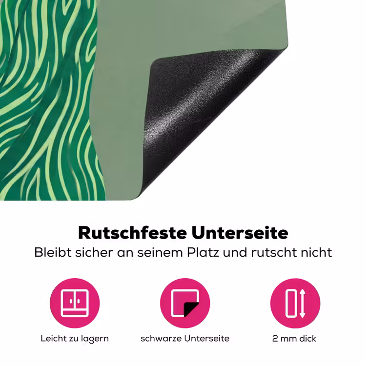 Vrouw - Portret - Illustratie - Modern - Groen Inductie beschermer vinyl 3mm middel -zzzzzzz-lf-onderkant