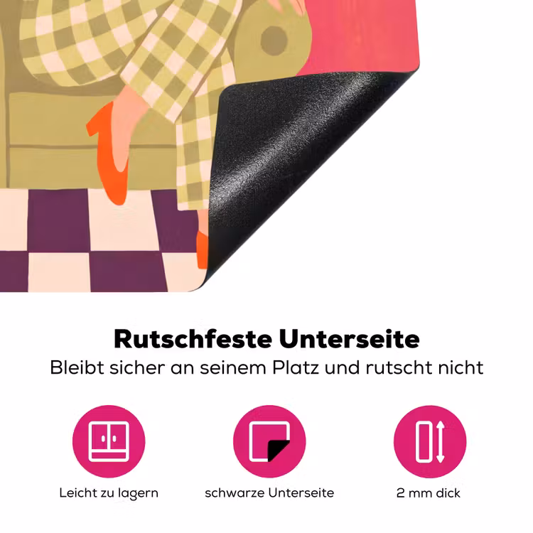 Vrouw - Rust - Interieur - Modern - Kunst Inductie beschermer vinyl 3mm middel -zzzzzzz-lf-onderkant