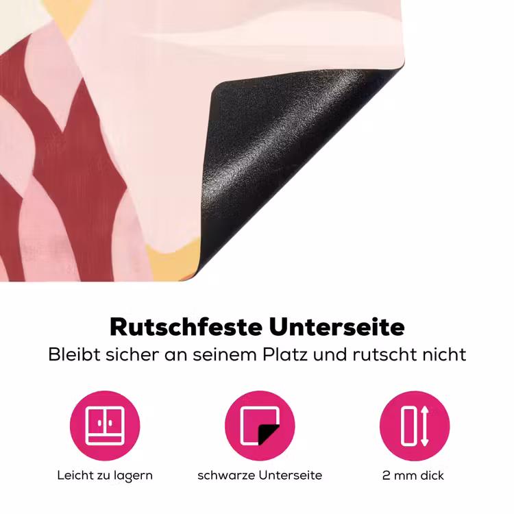 Vrouw - Zon - Kleurrijk Inductie beschermer vinyl 3mm klein -zzzzzzz-lf-onderkant