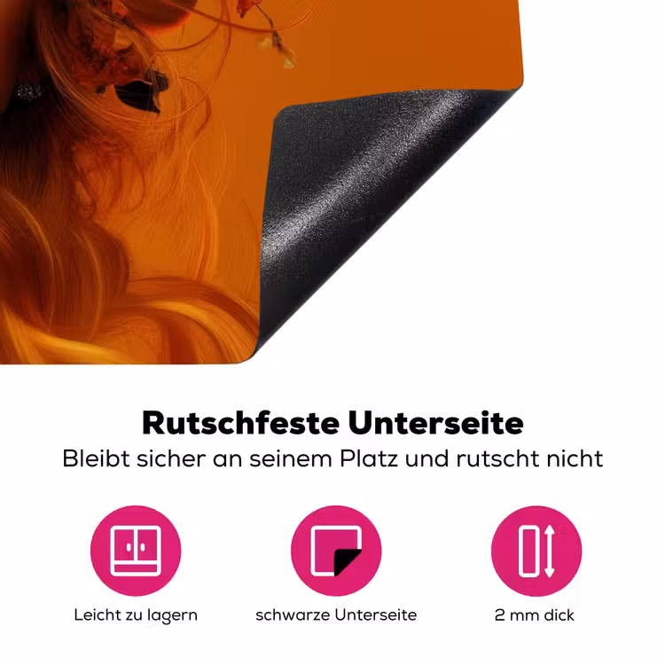 Vrouw - Citroenen - Bloesem - Geel Inductie beschermer vinyl 3mm klein -zzzzzzz-lf-onderkant