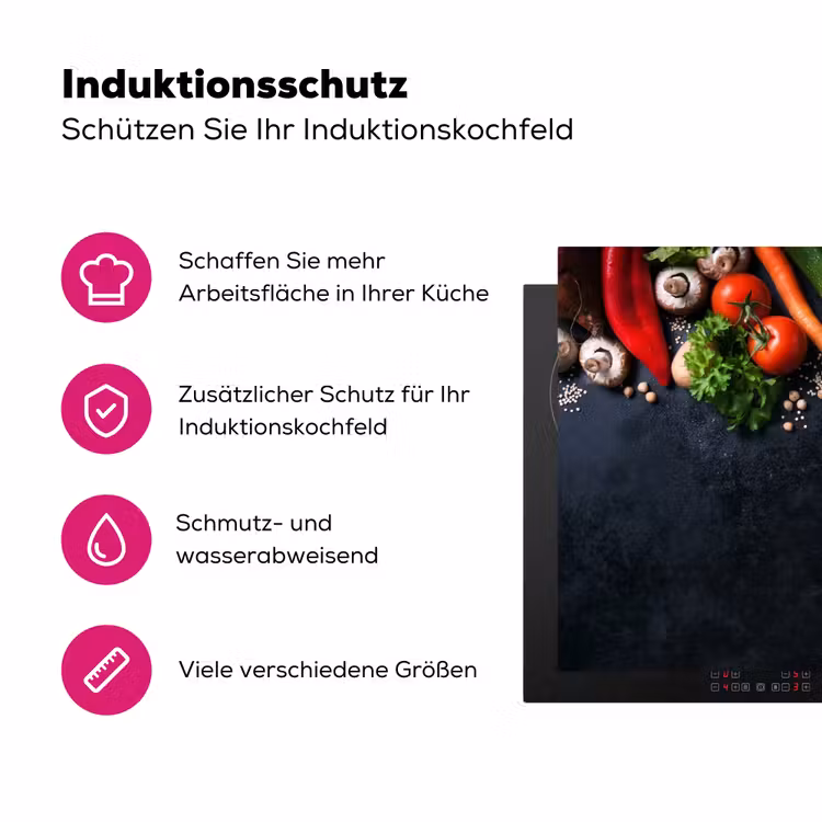 Verse Oogst in de Keuken Inductie beschermer vinyl 3mm klein -zzzzzzz-lf-ups