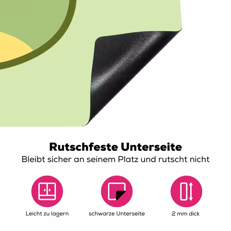Kikker - Groen - Vriendelijkheid Inductie beschermer vinyl 3mm klein -zzzzzzz-lf-onderkant