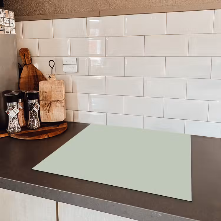 Frosted - Mint - Groen Inductie beschermer vinyl 3mm middel 274 -sfeer3